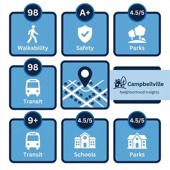Explore neighborhood ratings and local scores (Campbellville)